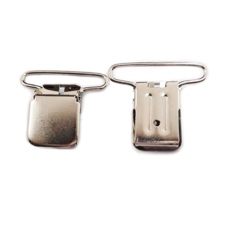 High Quality 25 mm Black Alloy Metal Hardware Suspender Clips Garment Accessories for Straps DIY