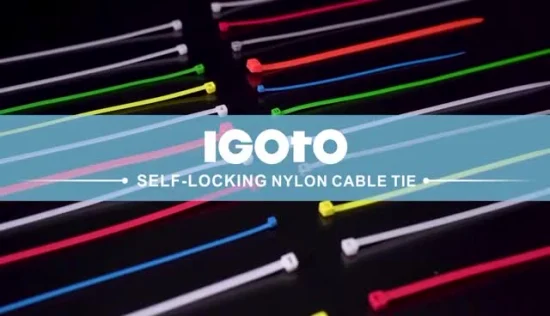 Igoto Et 4 * 350 Personnalisé Réglable Double Crochet PA 66 Nylon Attache De Câble En Plastique Fil Zip Ties Auto-Verrouillable Câble Détachable Accessoires Usine